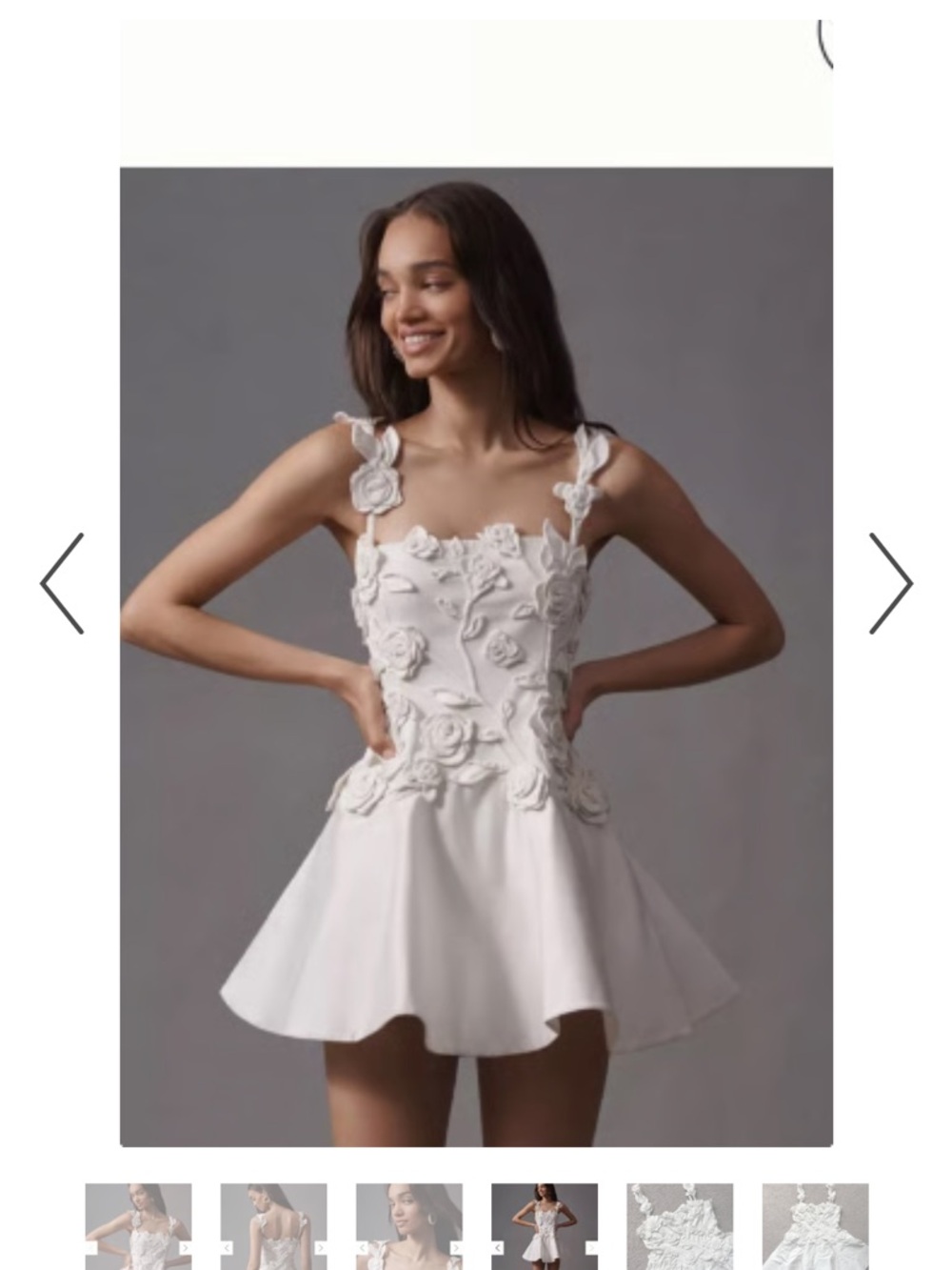 NWT BHLDN Floral Appliqué Fit-and-Flare Mini Dress